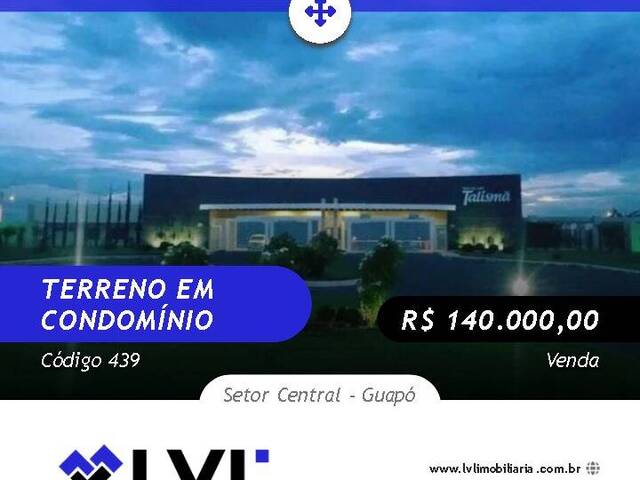 #439 - Terreno em condomínio para Venda em Guapó - GO - 1