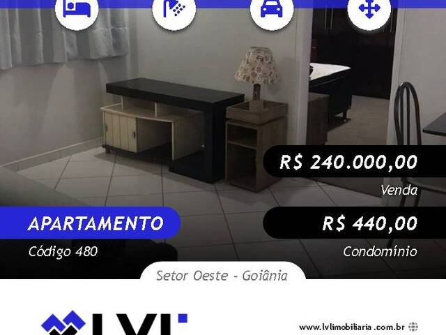 #480 - Apartamento para Venda em Goiânia - GO - 1