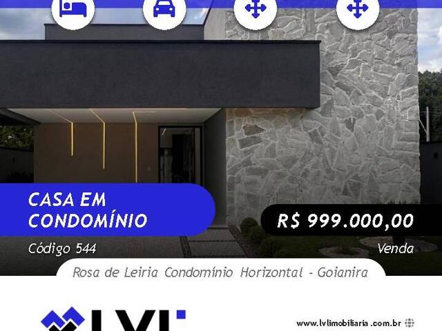 #544 - Casa em condomínio para Venda em Goianira - GO - 1