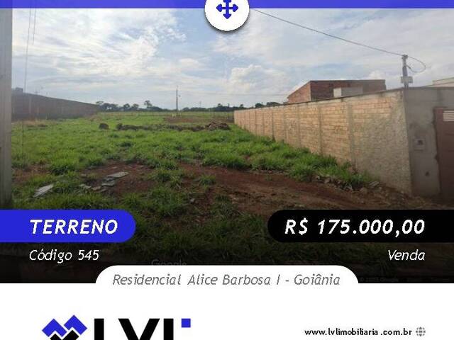 #545 - Terreno para Venda em Goiânia - GO - 1