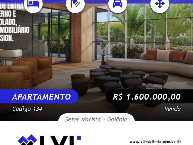#134 - Apartamento para Venda em Goiânia - GO - 1
